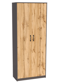 Bestseller Szafa Regał Zamykany Grafit/Wotan 180cm x 74cm x 35cm R004G/W