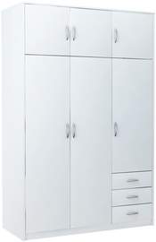 Bestseller Szafa 6 Drzwi 3 Szuflady Biała 193cm x 127cm x 55cm SZ03BIAŁY