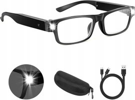 NZQXJXZ 200% podświetlane okulary powiększające LED, ładowane przez USB