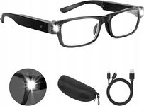 NZQXJXZ 200% podświetlane okulary powiększające LED, ładowane przez USB