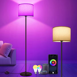 KINGMILE Lampa stojąca LED, RGB, do salonu, ściemniana 156 cm SMART