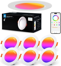 Inteligentne oprawy LED do sufitu Alexa, 10W Bluetooth RGB 95-110mm 6szt