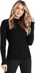 Elegancki damski sweter golf City Comfort rozmiar XL czarny