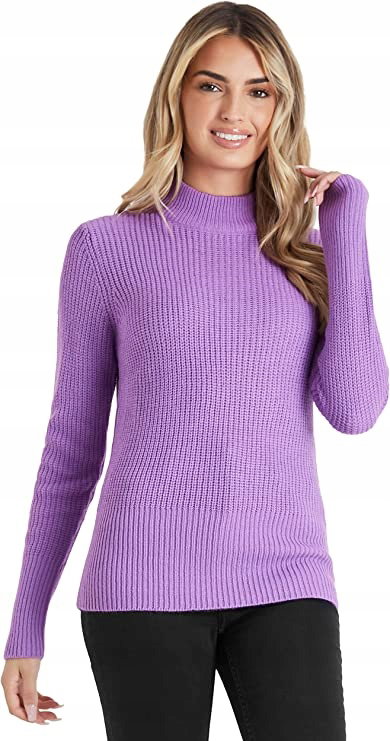 Elegancki damski sweter golf City Comfort rozmiar M fiolet