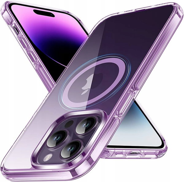 Plecki magnetyczne FNDMIL do Apple iphone 14 Pro fioletowy