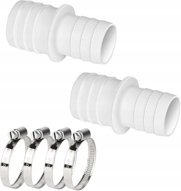 Złączki adaptera węża basenowego Adapter Intex 32mm-38mm 2szt 4 opaski