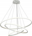 Nowoczesna lampa akryl wisząca 3 pierścienie 40 + 60 + 80cm, biała Minifair