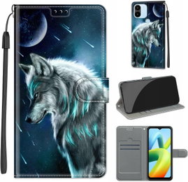 Etui do Xiaomi Redmi A1/A1+/A2/A2+, etui z klapką ze skóry PU, wilk