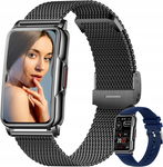 Smartwatch damski 1,47" IP67 Aktywność fizyczna SpO2 Tętno Sen czarny