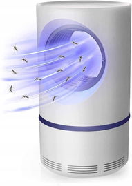 Lampa na komary owady muchy owadobójcza UV LED USB KATELUO biała