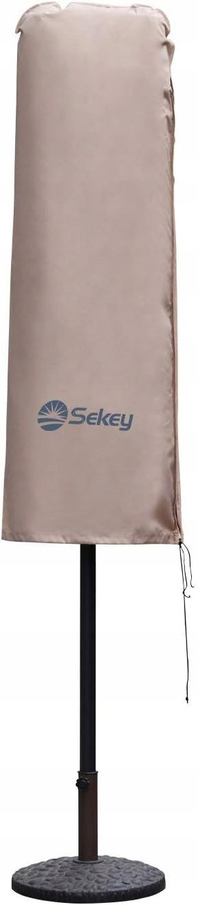 POKROWIEC NA PARASOL OGRODOWY 260 X 40/70/50 CM SEKEY jasny brąz