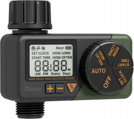 Sterownik nawadniania Diivoo WT-06, 1 wyjscie , tryby automatyczny/ręczny