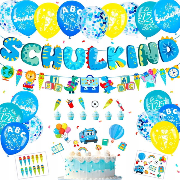 Zestaw Dekoracji dla Chłopców 25szt balonów + girlanda + dekoracje