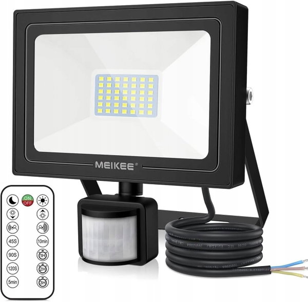 MEIKEE Reflektor LED 35W 3000LM Z Czujnikiem Ruchu IP66 MOCNY!