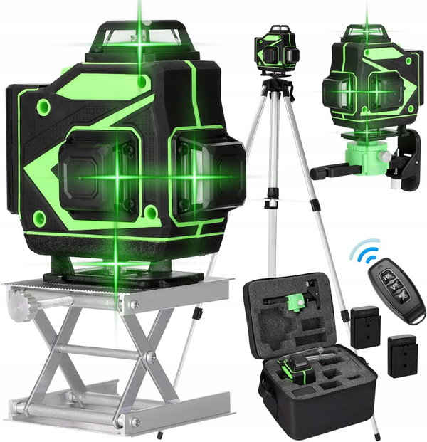 Mulcort Wielofunkcyjny 16-liniowy laser poziomujący ze statywem 1.5m