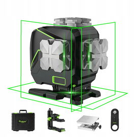 Huepar S03DG-C Laser krzyżowy 12-liniowy, 3 x 360 z ekranem LCD 3D