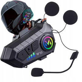 Zestaw słuchawkowy Bluetooth do kasku interfon motocyklowy muzyka rozmowy