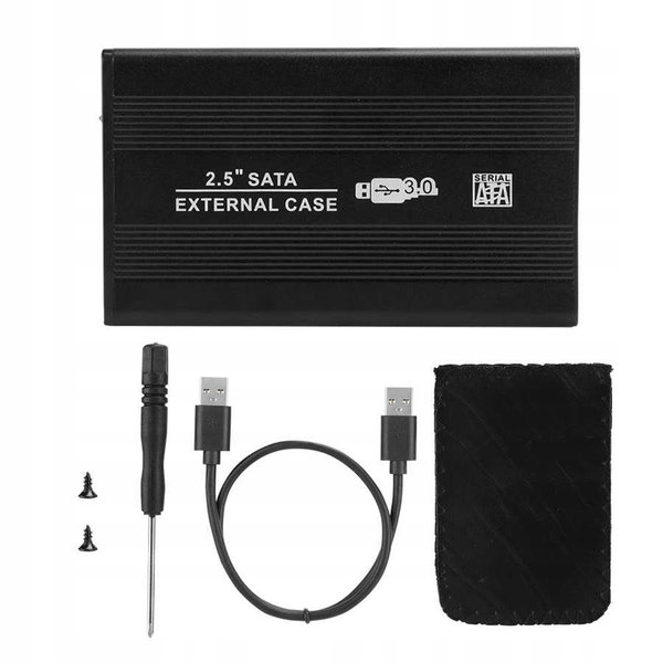 ALUMINIOWA KIESZEŃ NA DYSK 2,5" SATA z laptopa USB 3.0 ETUI transfer 5Gbps