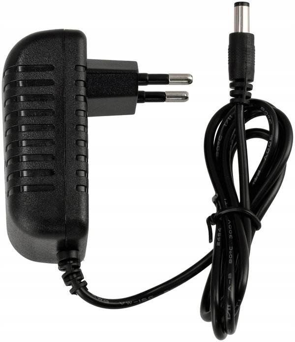 ZASILACZ DO KAMER TAŚM LED 12V 1.5A Z WTYCZKĄ 5,5x2,5mm