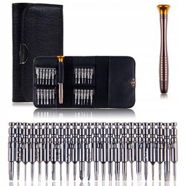 WKRĘTAKI PRECYZYJNE ŚRUBOKRĘTY ZEGARMISTRZOWSKIE 25 BITÓW ZESTAW W ETUI