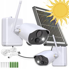 Kamera bezprzewodowa Wi-Fi z czujnikiem ruchu PIR detekcja ruchu SOLARNA