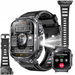 SMARTWATCH MĘSKI MENU POLSKIE WODOODPORNY SPORT ROZMOWY LATARKA PULS IP68