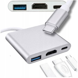 Adapter HUB Multiport USB-C na HDMI 4K, USB 3.0 i USB-C PD OTG DO TELEFONU
