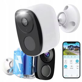 KAMERA bezprzewodowa zasilana akumulatorem Alarm Detekcja ALEXA smart home