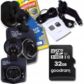 KAMERA SAMOCHODOWA REJESTRATOR JAZDY FHD G-Sensor karta 32GB Goodram