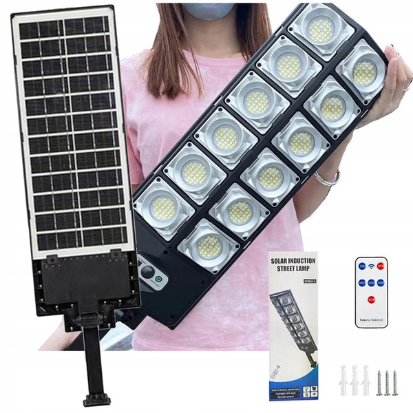 SOLARNA LAMPA LED ULICZNA Z CZUJNIKIEM ZMIERZCHU RUCHU DUŻA MOC