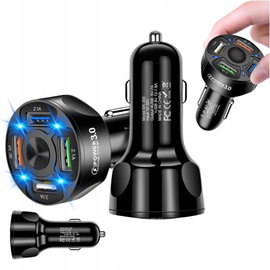 Szybka ładowarka samochodowa 4x USB Quick Charge 7A szybkie ładowanie QC