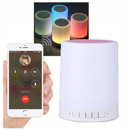BEZPRZEWODOWY GŁOŚNIK BLEUTOOTH MP3 USB NASTROJOWA LAMPKA LED RGB DOTYKOWA