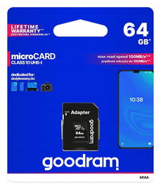 Karta pamięci microSD 64GB 10 UHS I + adapter
