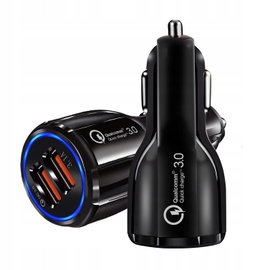 SZYBKA ŁADOWARKA SAMOCHODOWA QC 3.0 2x USB quick charge 3.1A do telefonu