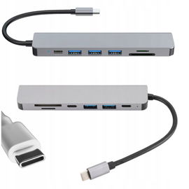 Stacja dokująca USB-C 3.2 HUB 3x USB HDMI czytnik kart pamięci SD microSD