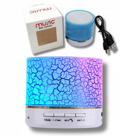 Bezprzewodowy przenośny głośnik Bluetooth MP3 microSD muzyka dźwięk świeci