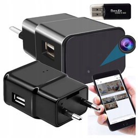KAMERA ŁADOWARKA USB DO KONTAKTU UKRYTA SZPIEGOWSKA KAMERKA WI-FI SD 64GB