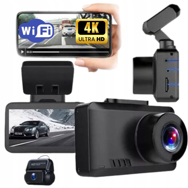 Rejestrator samochodowy kamera cofania GPS Wi-Fi 4k Novatek SONY IMX335