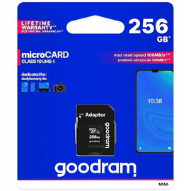 KARTA GOODRAM MICRO SDXC 256 GB CLASS 10 UHS-1 + A