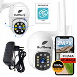 KAMERA OBROTOWA ZEWNĘTRZNA SIM 3G 4G 2K FullHD DETEKCJA RUCHU PODGLĄD LIVE
