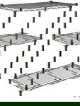 Regał Amazon 76,2 x 58,9 x 34,04 cm - metal