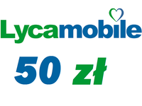 Doładowanie Lycamobile 50 zł , Lyca