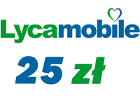 Doładowanie Lycamobile 25 zł , Lyca