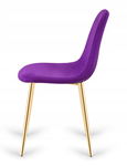 ELEGANCKIE I STYLOWE - KRZESŁO GIULIA PURPLE VELVET GOLD KUCHENNE SALONOWE