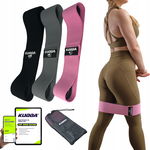 ZESTAW 3 GUM HIP MINI BAND - MOCNE TAŚMY FITNESS DO TRENINGU NA PREZENT