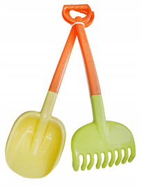 Hemar ECO Line Łopatka+Grabki bananowo-limonkowe 62cm do piasku piaskownica