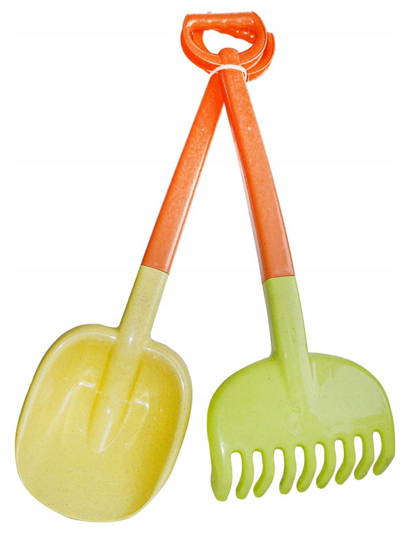 Hemar ECO Line Łopatka+Grabki bananowo-limonkowe 62cm do piasku piaskownica