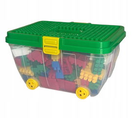 KLOCKI K2 MAŁY KUFEREK 2lata+ Z POKRYWĄ KONSTRUKCYJNĄ CHŁOPCY I DZIEWCZYNKI