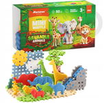 Marioinex klocki WAFFLE mini Savanna Animals, 50 el w tym 8 zwierząt