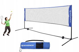 Siatka do badmintona Tenisa Regulowana Przenośna 4m SONGMICS